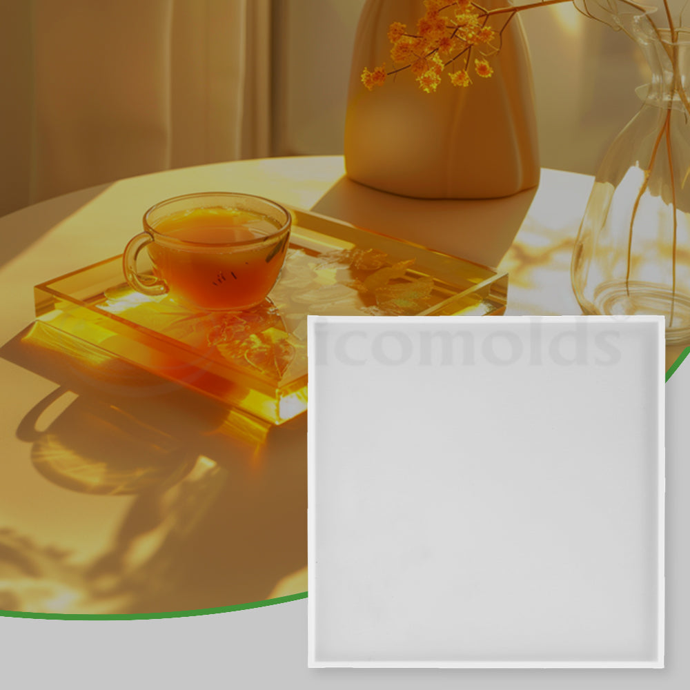 SILICOMOLDS- 10" x 10" x 8MM SQUARE TRAY MOLD-URP-299-RM